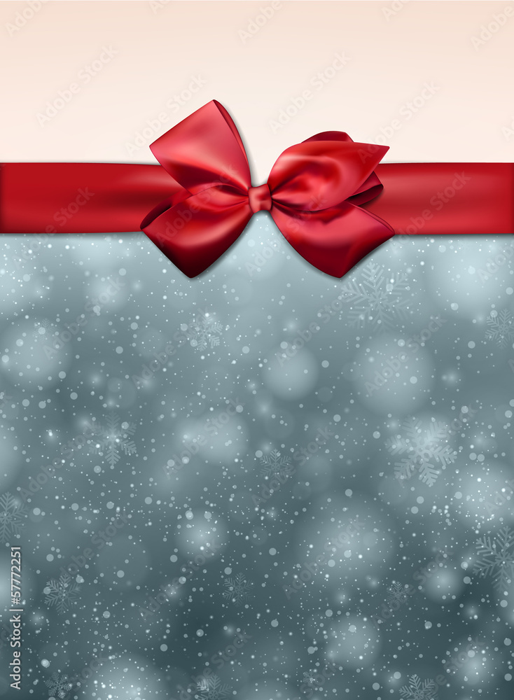 Christmas background with red bow. Christmas background with red bow.