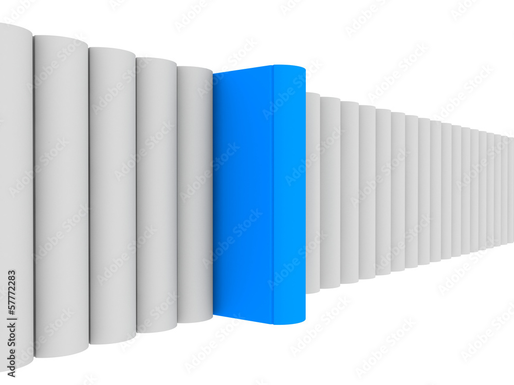 3d render of blue unique book with clipping path 3d render of blue unique book with clipping path