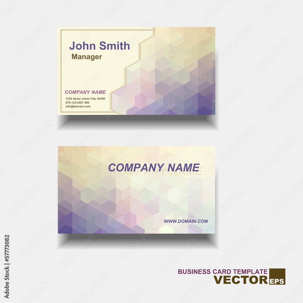 Abstract creative business cards (vector, set template)