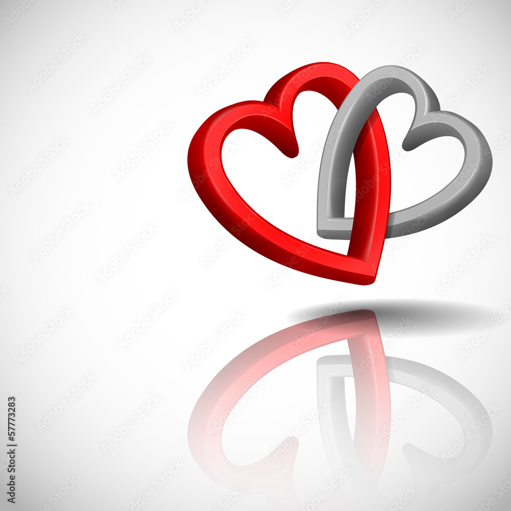Abstract Concept With Red Hearts. Abstract Concept With Red Hearts.