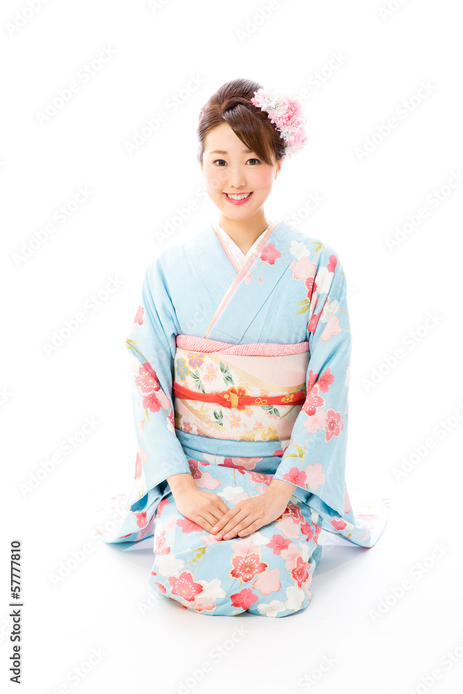 japanese traditional woman on white background japanese traditional woman on white background