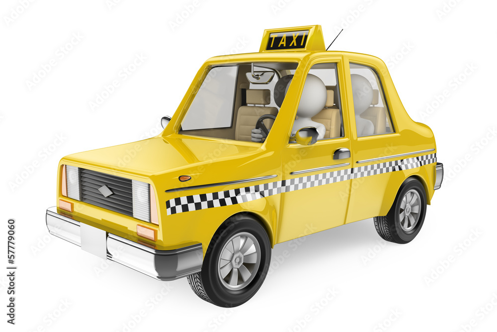 3D white people. Taxi 3D white people. Taxi