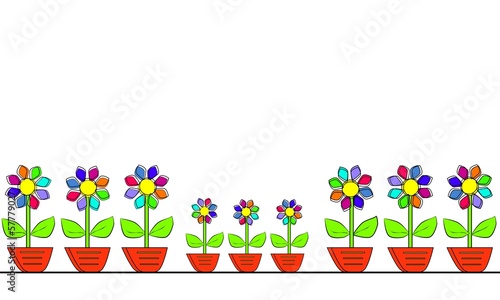 Flores de colores en macetas 2