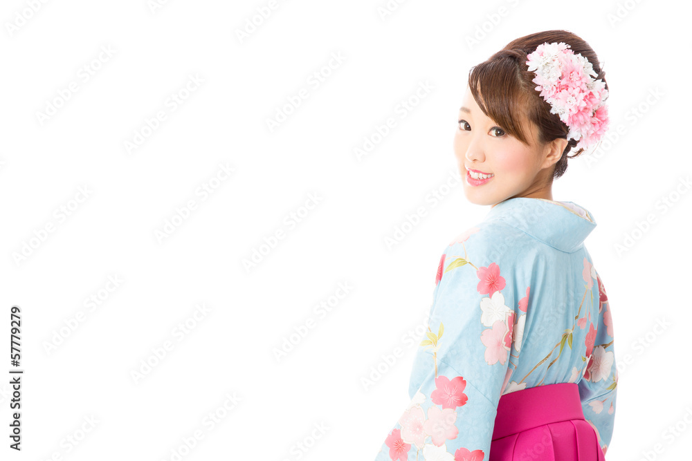 japanese traditional woman on white background japanese traditional woman on white background