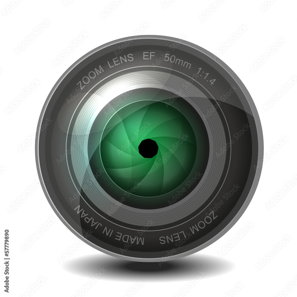 Camera photo lens with shutter. Camera photo lens with shutter.