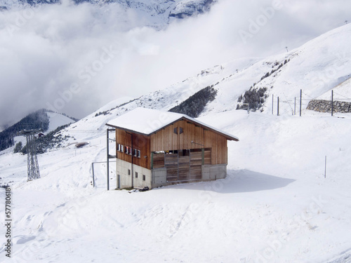 Home on snow at jungfraujoch,Switze rland