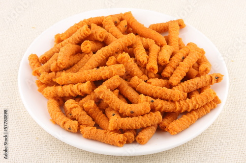 Traditional indian spicy snack - chakali,