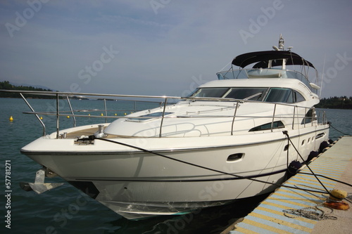 white new Motor Yacht speed boat
