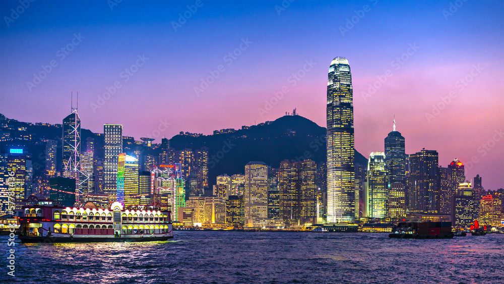 Naklejka premium Hong Kong, China