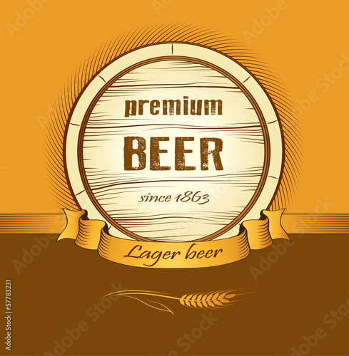 beer keg for lable, package