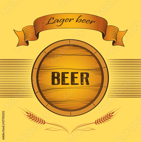 beer keg for lable, package