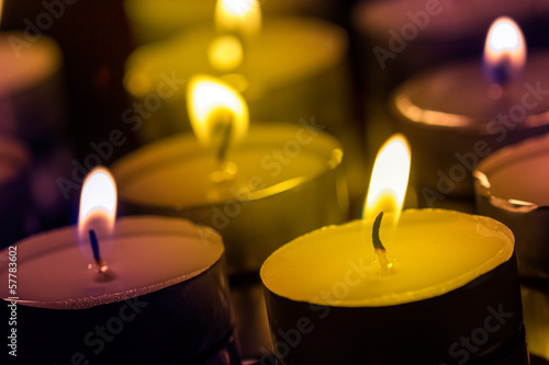 Candles on a dark background