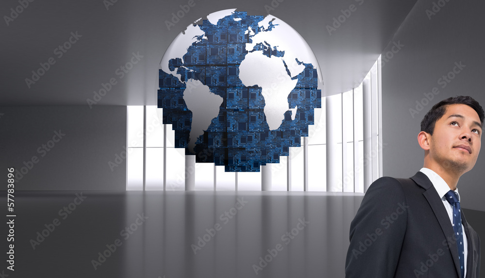 Composite image of serious asian businessman Composite image of serious asian businessman