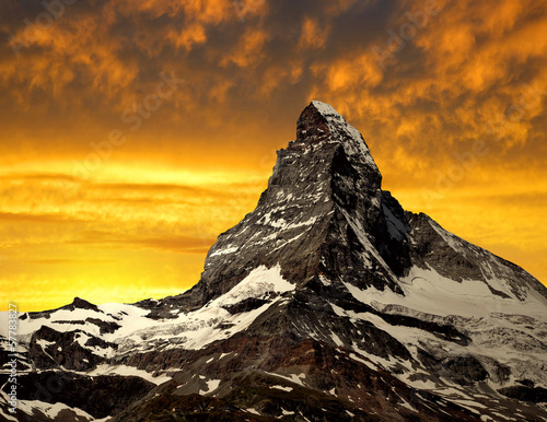Matterhorn in the sunset - Swiss Alps