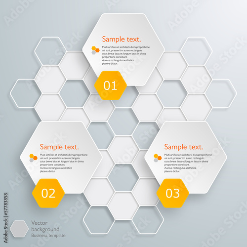 Infographics Vector Background Honeycomb Structure