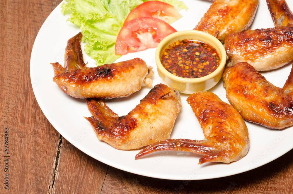 grill chicken wings close up grill chicken wings close up