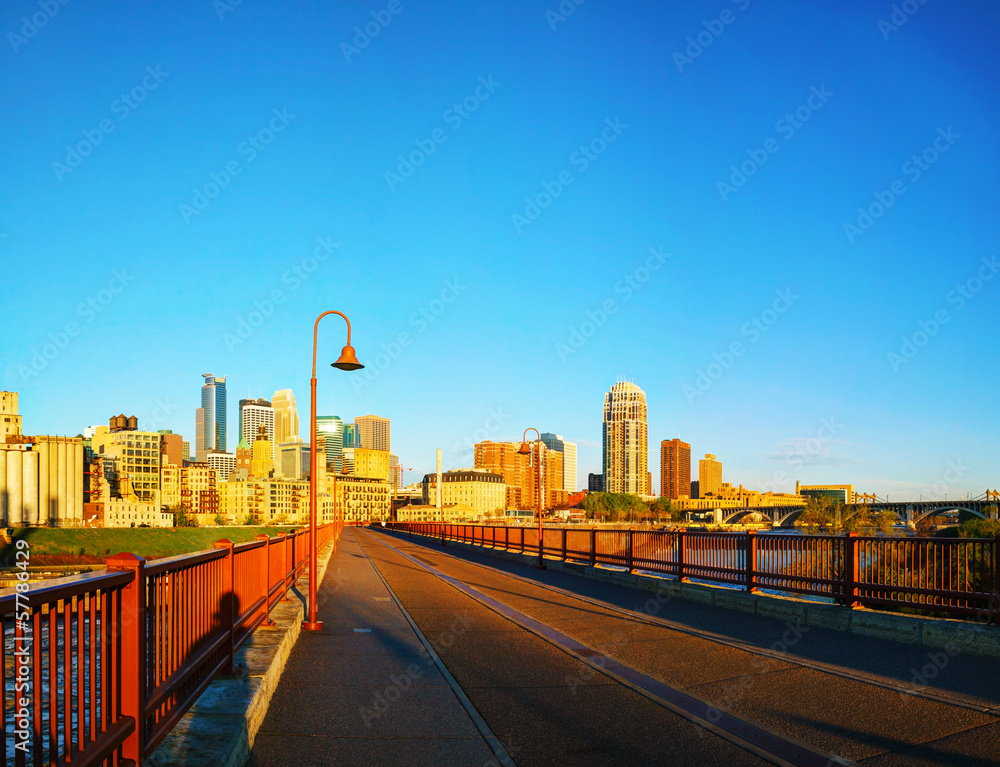 Downtown Minneapolis, Minnesota in the morning