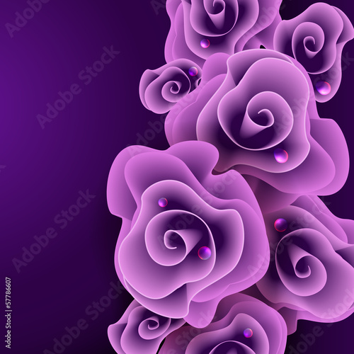 Purple Rose Background.