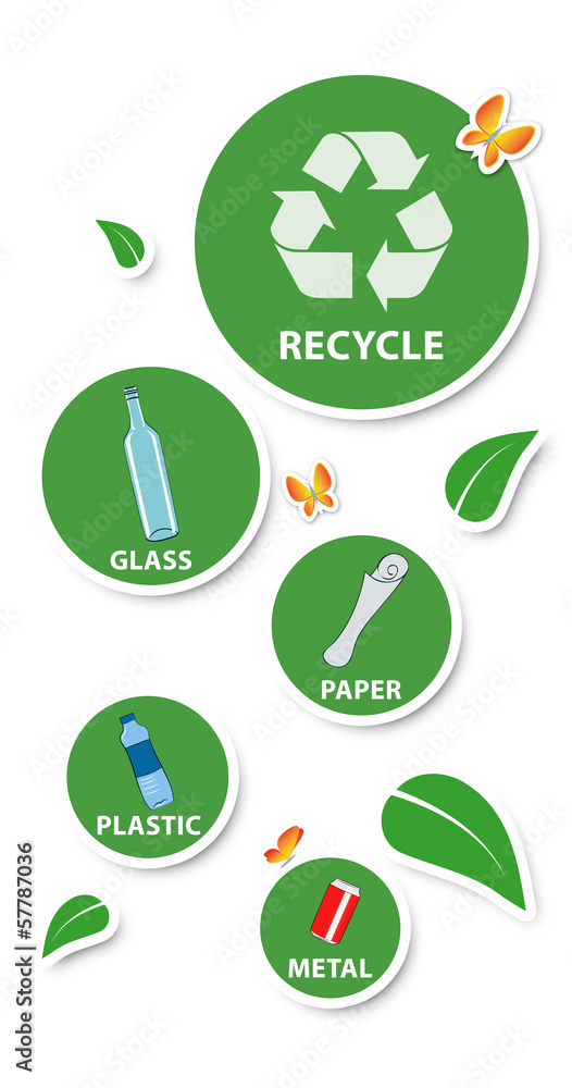 Environmental concept,round stickers Environmental concept,round stickers