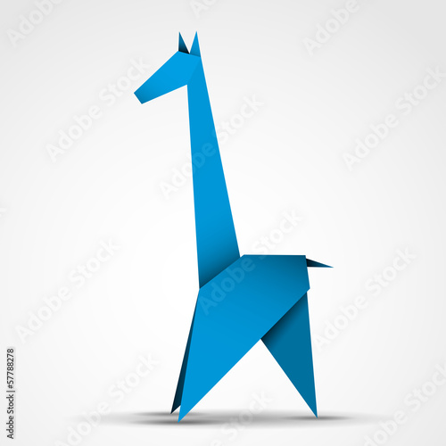 żyrafa origami wektor