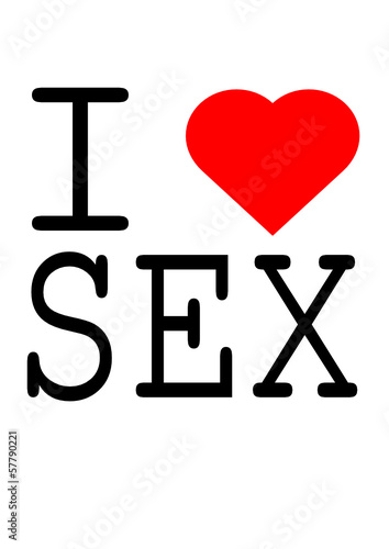 Text I love Sex mit Herz
