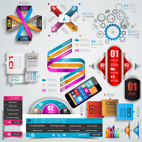 Mega Collection of quality Infographics objects .