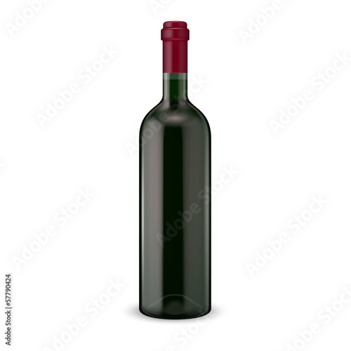 Red wine bottle.