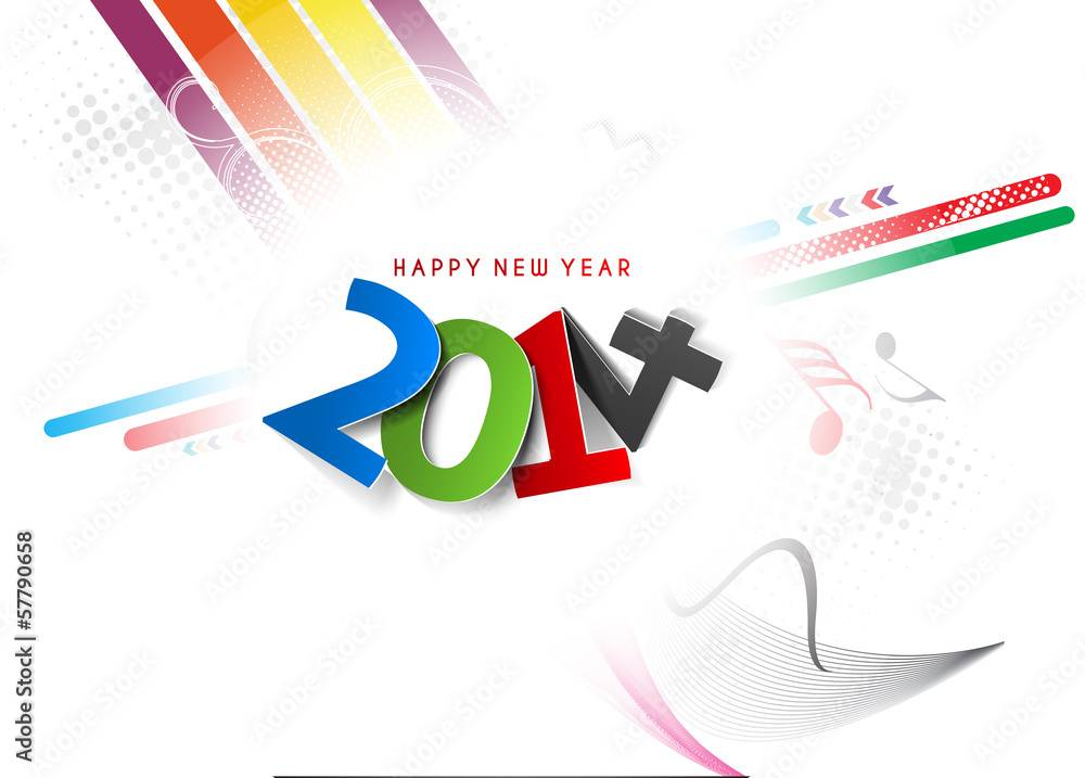 Happy new year 2014 Text Design