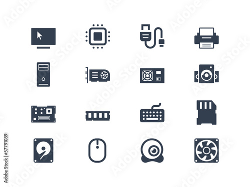 Computer hardware icons