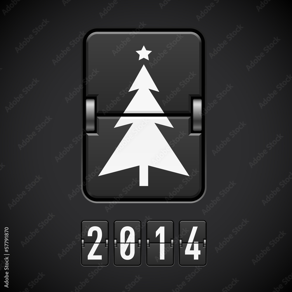 Obraz premium New Year symbols on scoreboard.