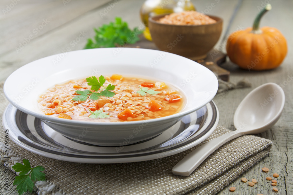 Lentil soup with vegetables Lentil soup with vegetables