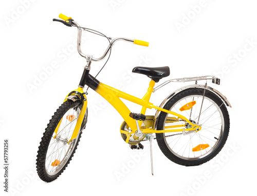 Quadro su tela yellow bicycle isolated on white