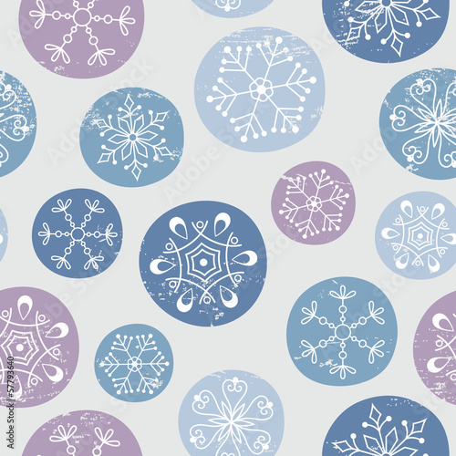 Seamless snowflakes pattern