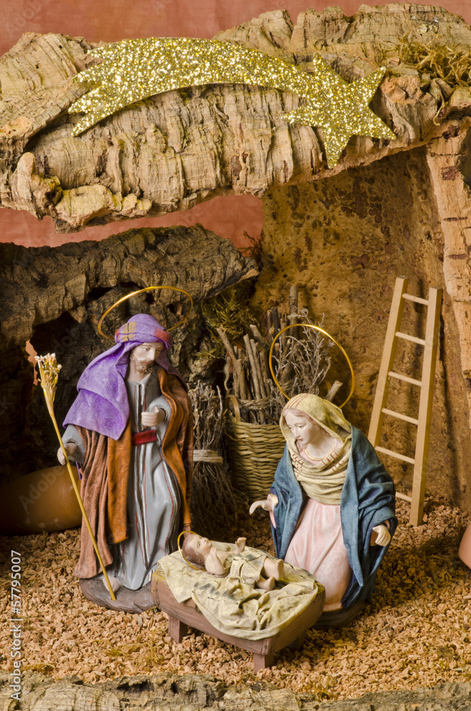 Fototapeta premium Christmas Nativy Scene