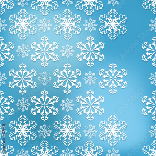 Christmas seamless pattern with snowflakes