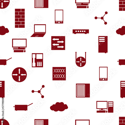 network icon seamless pattern eps10