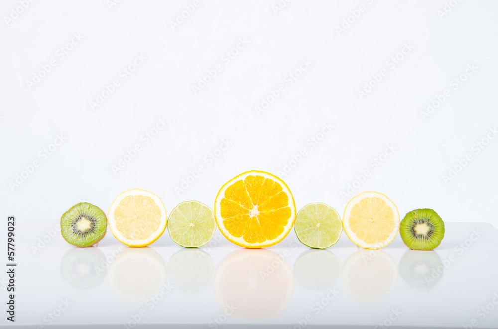 Seven halves of juicy citrus Seven halves of juicy citrus