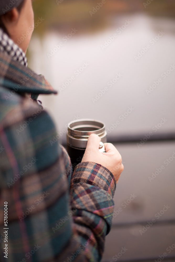 woman with cup of coffee