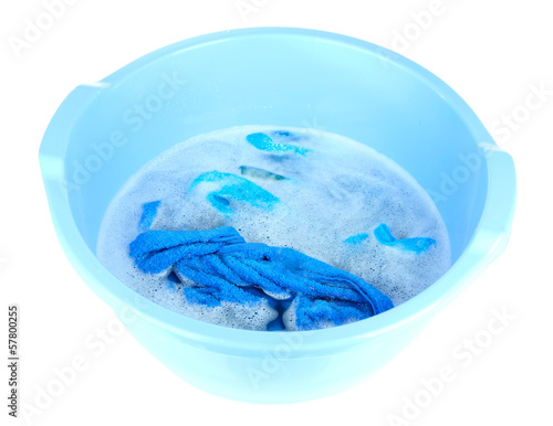 Soaking things in bowl isolated on white