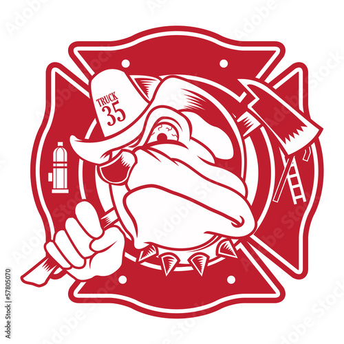 firefighter bulldog