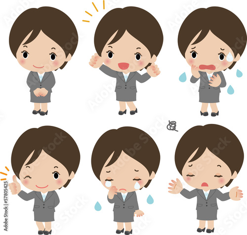 元気な女性社員の表情