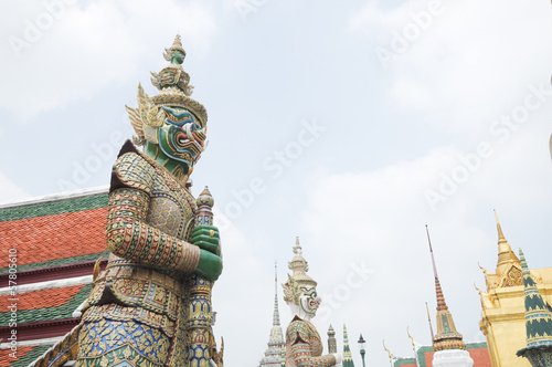 Wat pra kaew  Grand palace  Bangkok Thailand.
