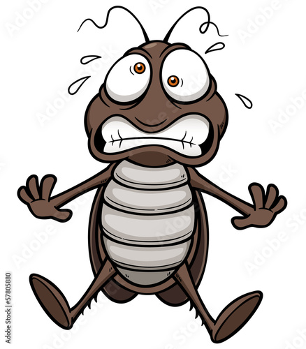 Vector illustration of cartoon cockroach