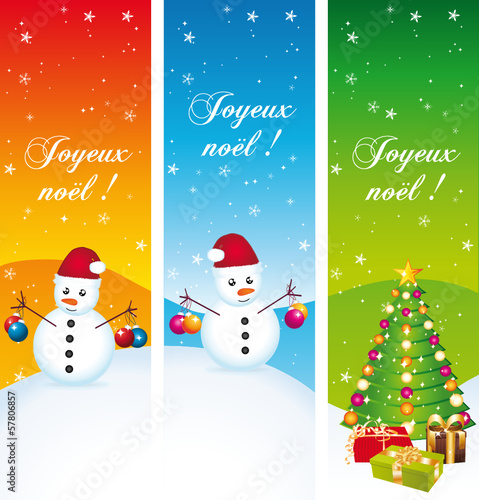Bannières joyeux noël.