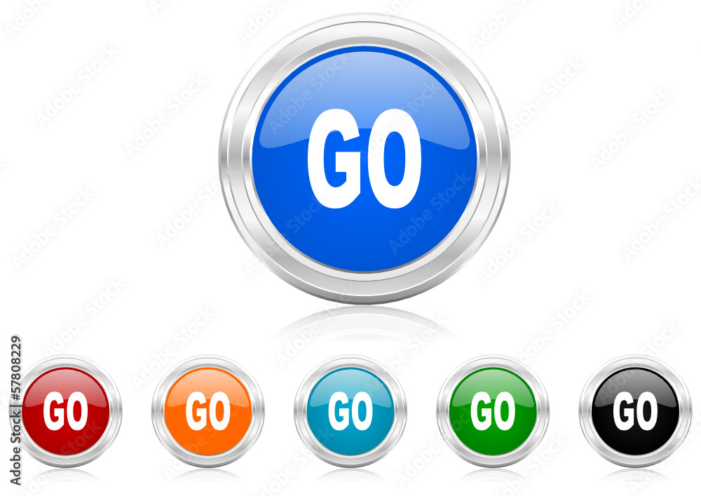 go icon vector set go icon vector set