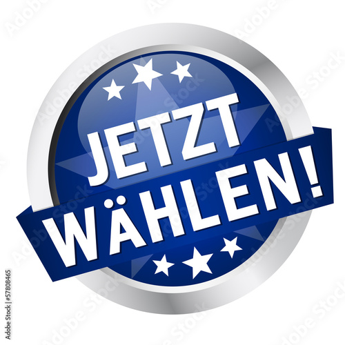 Button mit Banner " JETZT WÄHLEN! "