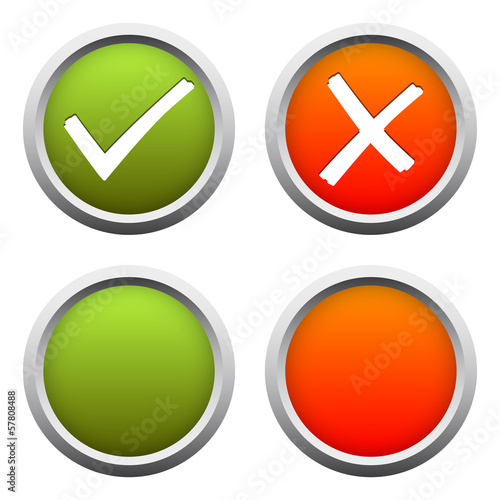 JA + NEIN Button