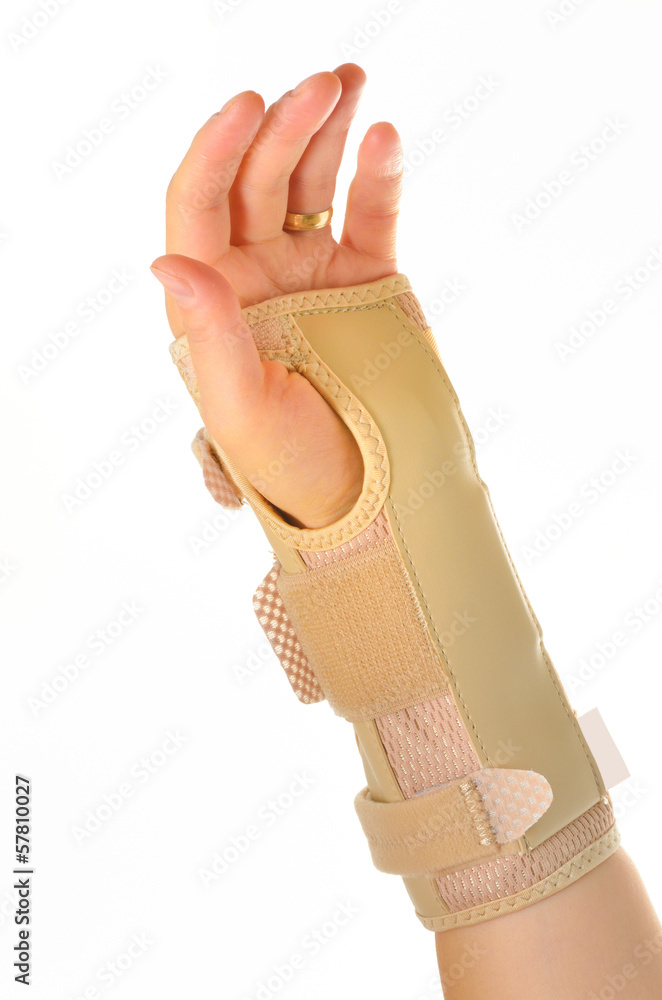 Fotografie hand with a wrist brace
