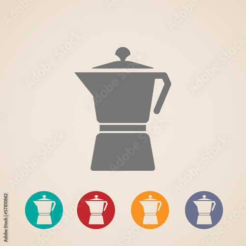 vector coffee pot icons