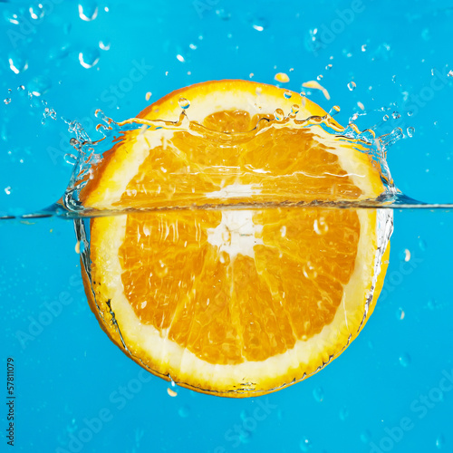orange with splashes